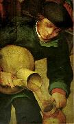 Pieter Bruegel detalj fran bondbrollopet painting